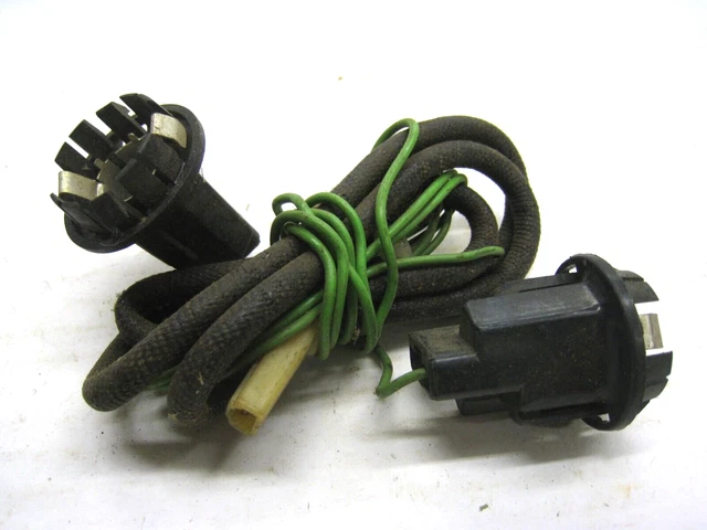 NOS 1960's Light Sockets & Wire Harness OEM Part Press Fit Taillight Headlight
