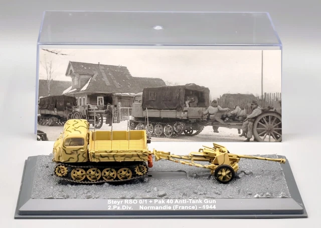 Maquette Char Steyr RSO Avec Canon Pak 40 - Normandie 1944 - Échelle 1:72 - Die-cast Neuve
