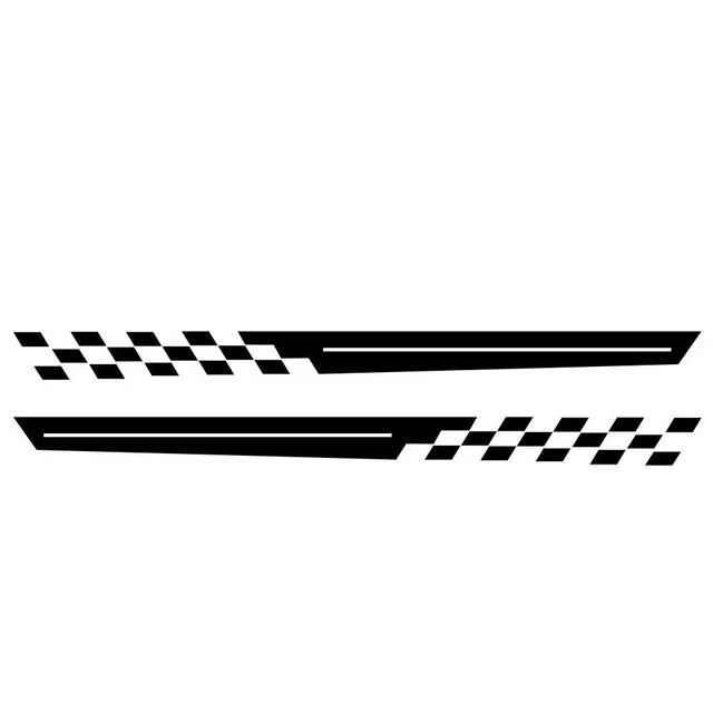 Waterproof Striped Graphic Car Sticker Auto Body Door Accessories Kits PVC 2Pcs
