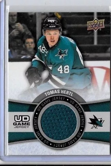 Tomas Hertl 2015-16 Upper Deck "Ud Game Used Jersey"  Game Worn Jersey