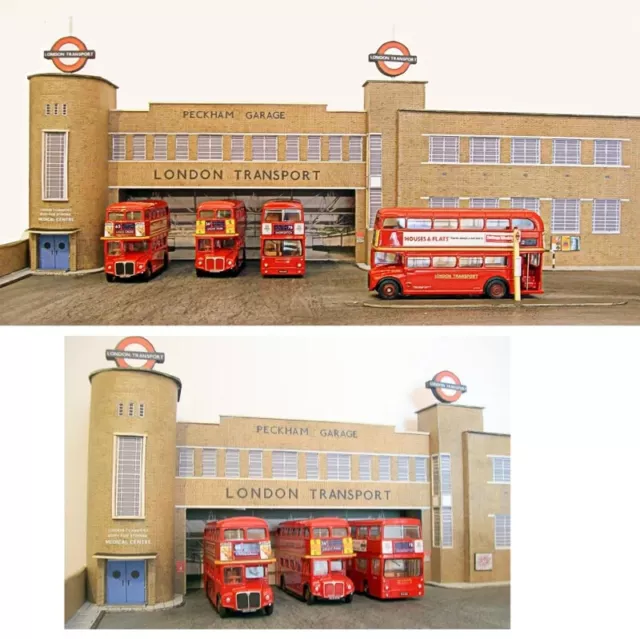 Kingsway, 00 scale, Peckham London Transport Central bus garage,  ready made.