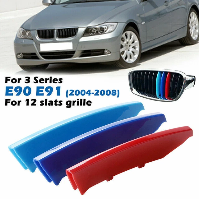 3 Bandes De Calandre Avant Pour BMW Série 1 2012-2014 (8 Barres) | Garniture Décorative, Installation Par Clips