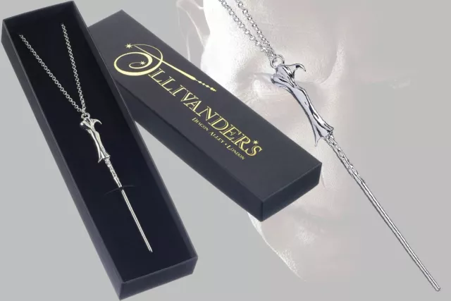 Harry Potter Voldemort Wand Argent Plaqué Necklace - Collier Baguette Magique