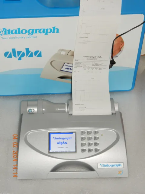 Vitalograph ALPHA IV Mod 6000 BJ2013 Lungenfunktionsgerät+Koffer, wie NEU im OVP 2