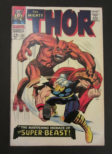 Thor 135 (12/66) Mid Grade! Key! Origin High Evolutionary! GOTG 3! Kirby Art!