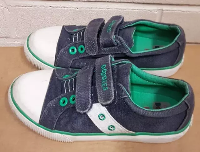 CLARKS DOODLES BOYS Multicoloured Hook Loop Sneakers Shoes UK
