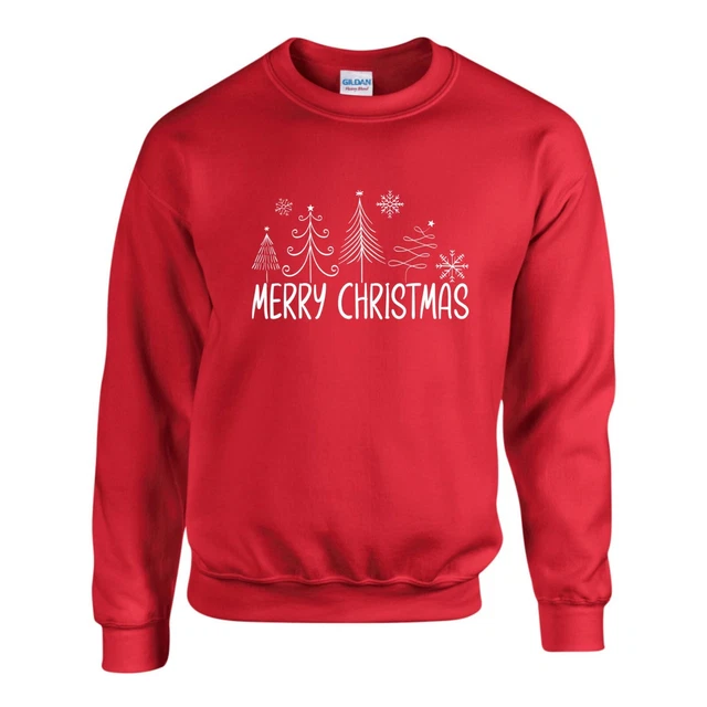 Merry Christmas Jumper Funny Christmas Tree Ugly Xmas Gift Sweatshirt Unisex Top