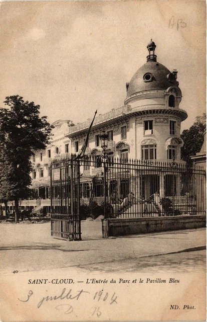 CPA St-CLOUD - L'Entrée du Parc et le Pavillon (740488)