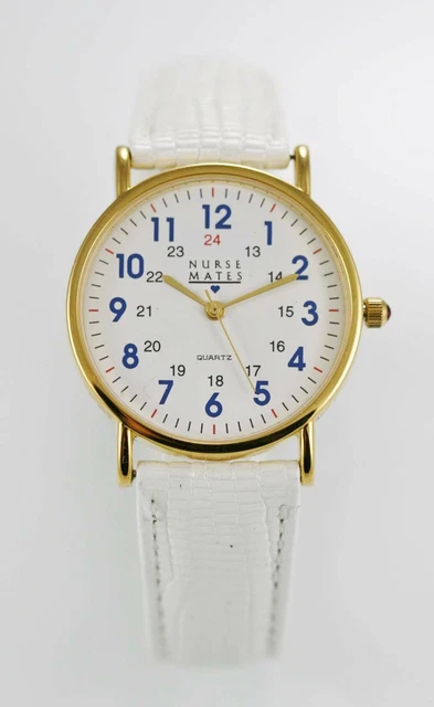 Montre Infirmière Blanche - Mouvement à Quartz, Bracelet Alliage Avec Fermoir Papillon - Épingle Incluse - 7