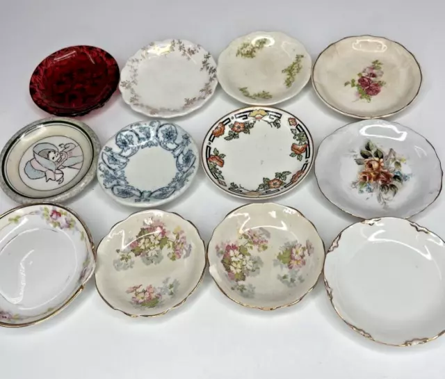 Lot of (12) Butter Pat Dish Mixed Vintage Antique Limoges England NIPPON JAPAN