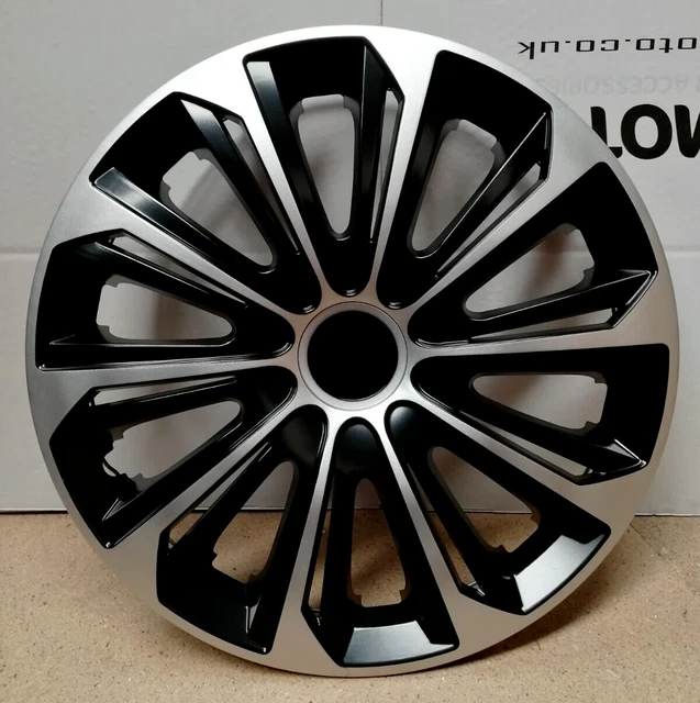 4x15" Wheel trims wheel covers for Dacia Sandero 15" silver / black