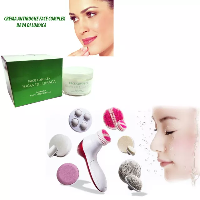 Masseur Électrique Visage 5 IN 1 AE-8782 + Crème Bave D Escargot Pour 50ML
