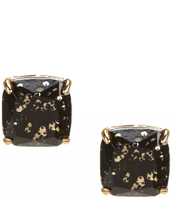 Kate Spade New York Mini Small Square Studs Earrings Black