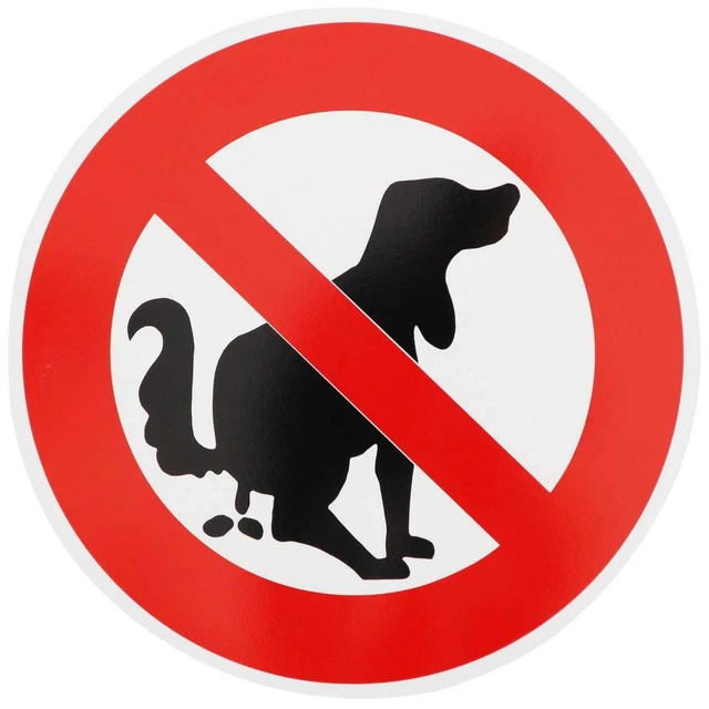 Yfaith 4 Pezzi Cartello Feci Cane, 15 × 30 cm Cartello per Cani con Palo, Spina Cartelli non Toilette per Cani, Bianco Segnale di Avvertimento per Cane, per Cortile, Giardino, Parco