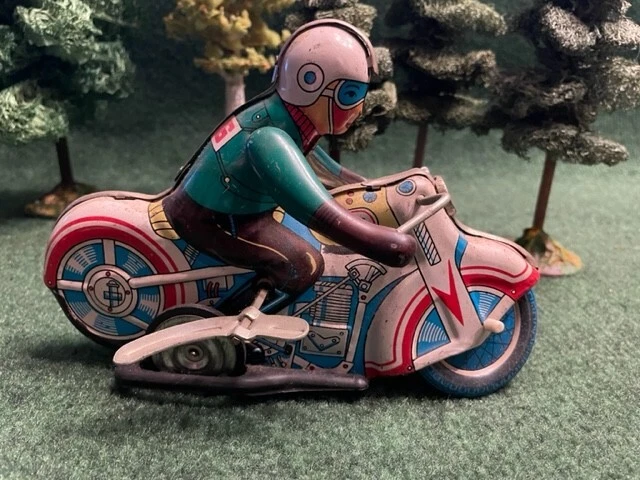 Blechspielzeug Motorrad  im Stil der 1960er Jahre