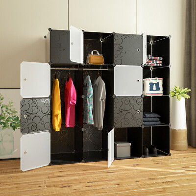 SONGMICS Armadio Armadietto Guardaroba Scaffale Cubi Mobiletto Modulare Bianco LPC44B 