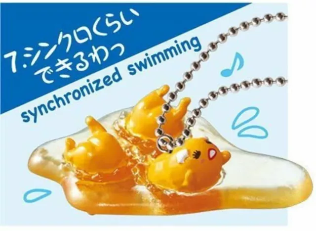 Sanrio Gudetama Olympic / 7. Synchronized Swimming / Masot egg Figure Keychain