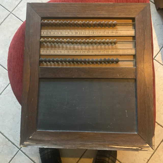 ANCIEN BOULIER POUR billard en bois compte points EUR 50,00 - PicClick FR