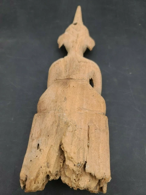 Antique Burmese Wood Carved Statue Shan 4