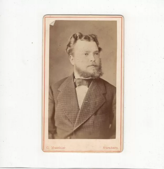 C. Muschler CDV Foto Herrenportrait - Nürnberg 1870er