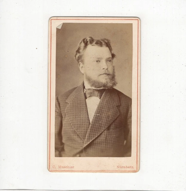 C. Muschler CDV Foto Herrenportrait - Nürnberg 1870er