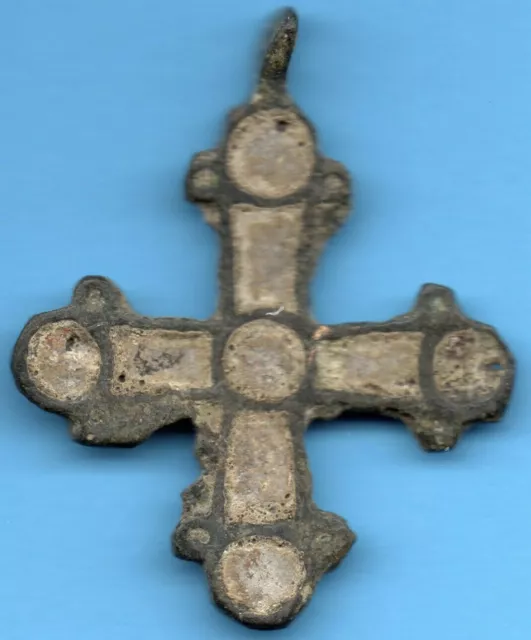Antiguo Viking Escandinavo Bronce Cruz Kiev Rusia Ucrania 1100 Bizantino 17