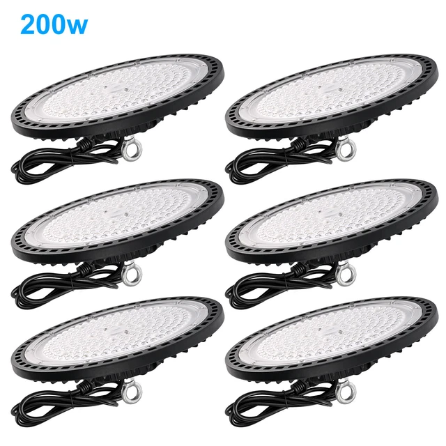 IP66 Factory Shop 200W 200 Watts 210pcs LED Chip 6 Pack UFO LED High Bay Light