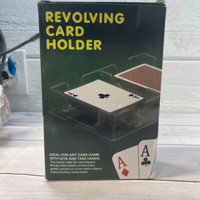 2 Deck Rotating-Revolving Playing Card Tray, Card Holder