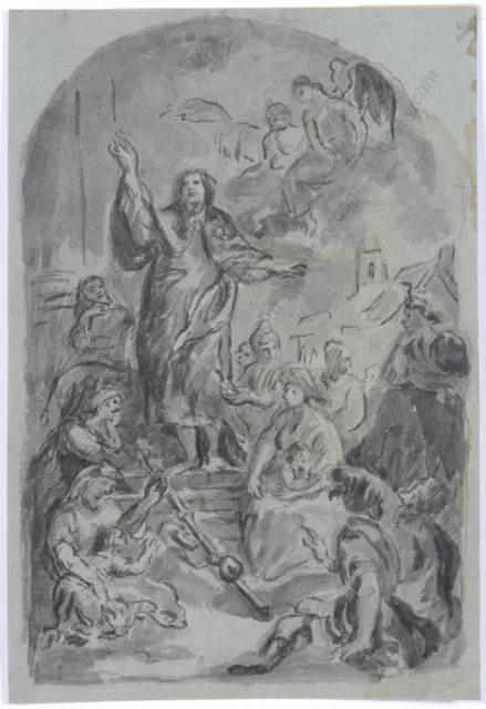 "Biblical scene", German School of 18th century, drawing