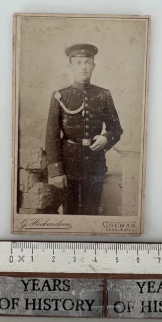 CDV Foto photo Soldat Portrait 1905-18 Atelier G. Heckendorn Colmar