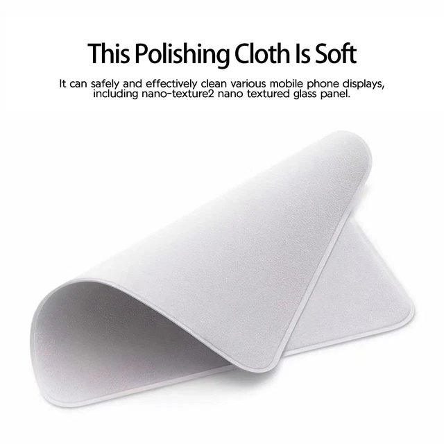 Microfiber Screen Polishing Cloth, 16 Cm X 16 Cm, 2 Pieces, Suitable For Mobile