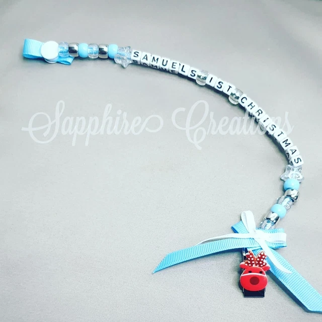 Navidad Mi primer bebé ficticio clip chupete rosa azul baby shower regalo niñas niños