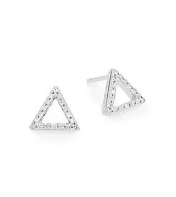 KC Designs Collection Diamond Stud Earrings 14kt white gold diamond triangle