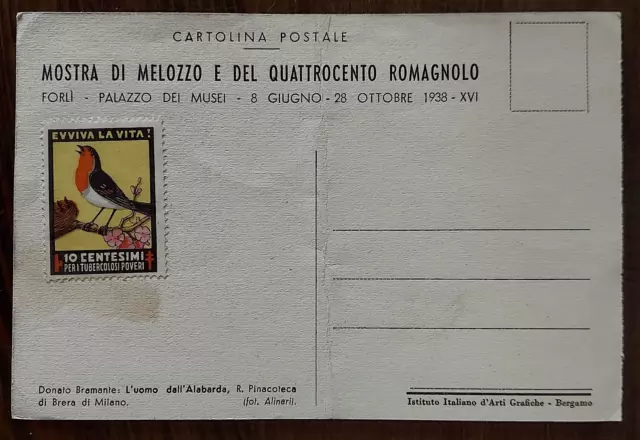 Cartolina Bramante Mostra Melozzo Quattrocento Romagnolo Forli' 1938 2