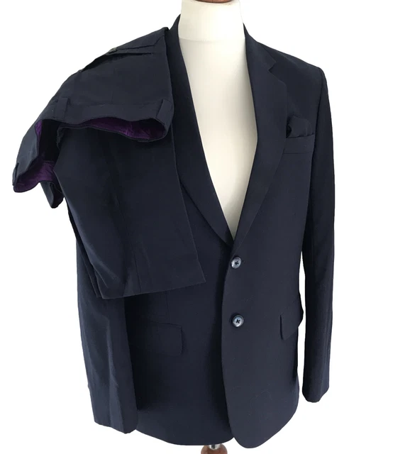 Abito Holland & Sherry 48/50 blu scuro blu giacca + pantaloni giacca blu scuro *F