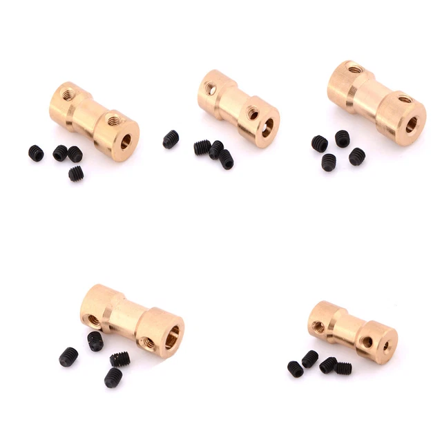 2/3/3.17/4/5mm Motor Copper Shaft Coupling Coupler Connector Sleeve AdaptYJU.xl