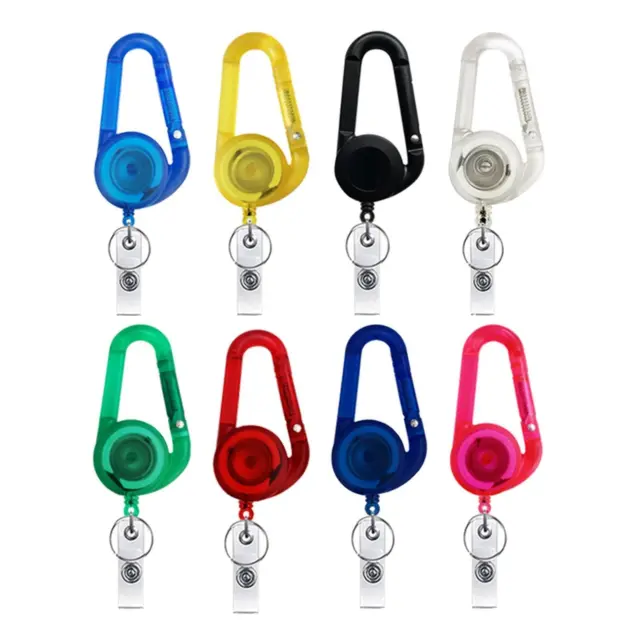 Keychain Clip D Shape Accessories Extendable Flexible Carabiners Key Fob Holder