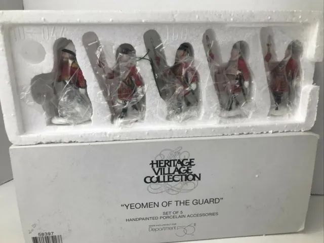 Department 56 Heritage Dickens YEOMEN OF THE GUARD Set of 5 58397 RETIRED NEW!
