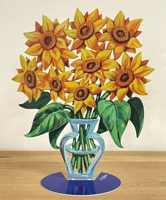 Sculpture Pop art Métal Fleurs " Tournesols " par DAVID GERSTEIN