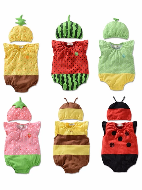 Newborn Kids Baby Boy Girl Infant Fruit Romper Jumpsuit Bodysuit Clothes Outfit