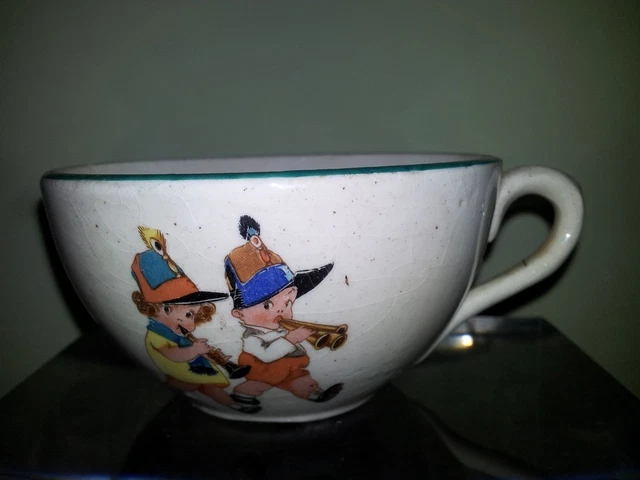 PICKMAN SEVILLA TAZA INFANTIL antigua barro cocido esmaltado siglo XX coleccion