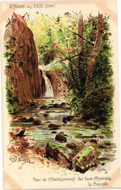 CPA St-ALBAN-les-EAU-Parc de l'Establishment des Eaux Minérales (263181)
