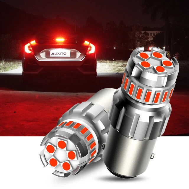 AUXITO 1157 2057 Red LED Stop Turn Signal Brake Tail Light Bulbs BAY15D 23smd 2x