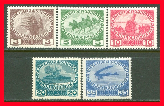 Austria Semi-postal Stamps Scott B3-B7, MNH Complete Set!! A41