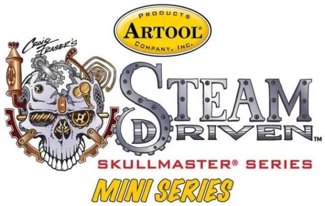 Artool Freehand Airbrush Stencil Steam Driven Skull Mini Series Craig Fraser Set