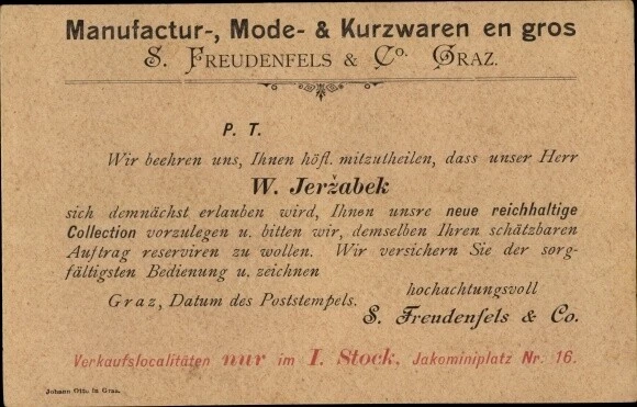 Ak Graz Steiermark, Manufaktur-, Mode- und Kurzwaren S.... - 10811010