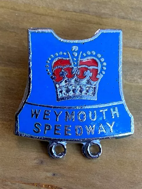 Weymouth Speedway Enamel Badge Vintage Motorsport Collectable