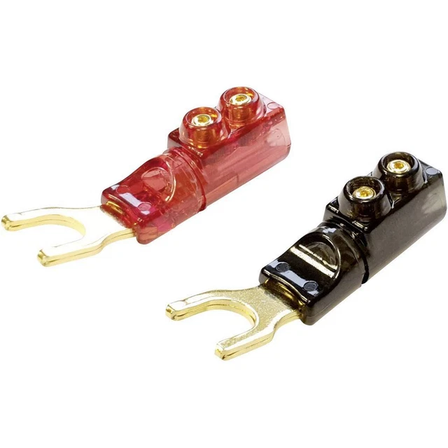BKL Electronic 0103041 Cosse à fourche 16 mm² partiellement isolé noir, rouge