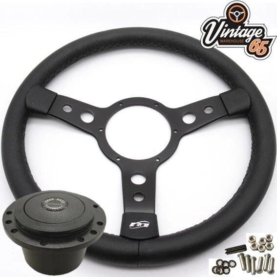 Volant 14 Pouces Noir Et Rouge – Style Vintage Pour Chevrolet C10 1974-1994, Avec Bouton Klaxon Et Adaptateur