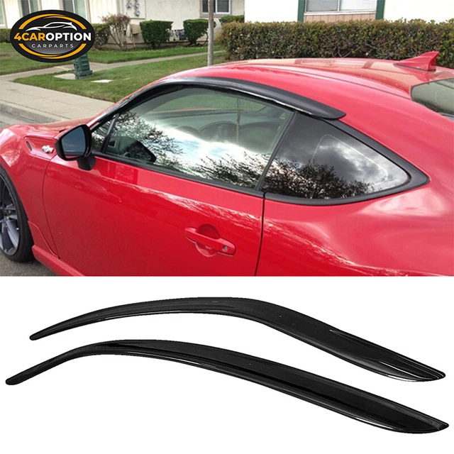 OEMDIRECT Acrylic Slim Window Visors For 13-20 Scion FR-S / Subaru BRZ / Toyota 86 – 2Pcs Smoke - View #2